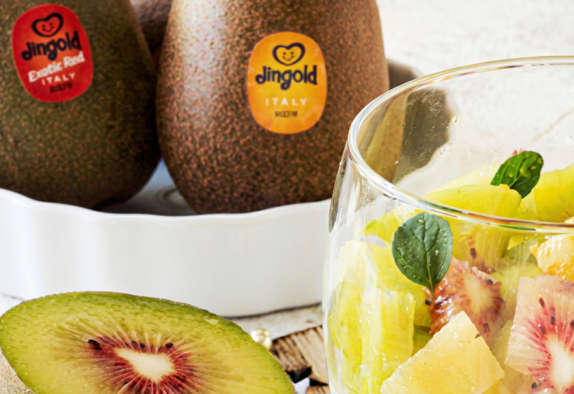 Panna cotta salata con kiwi
